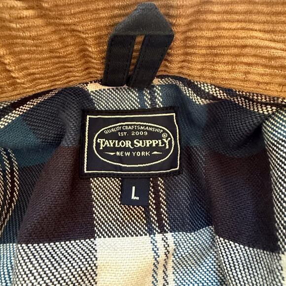 Taylor Supply Waxed Canvas Barn Coat Mens sz L Black Chore Field Jacket Preppy - Picture 2 of 8